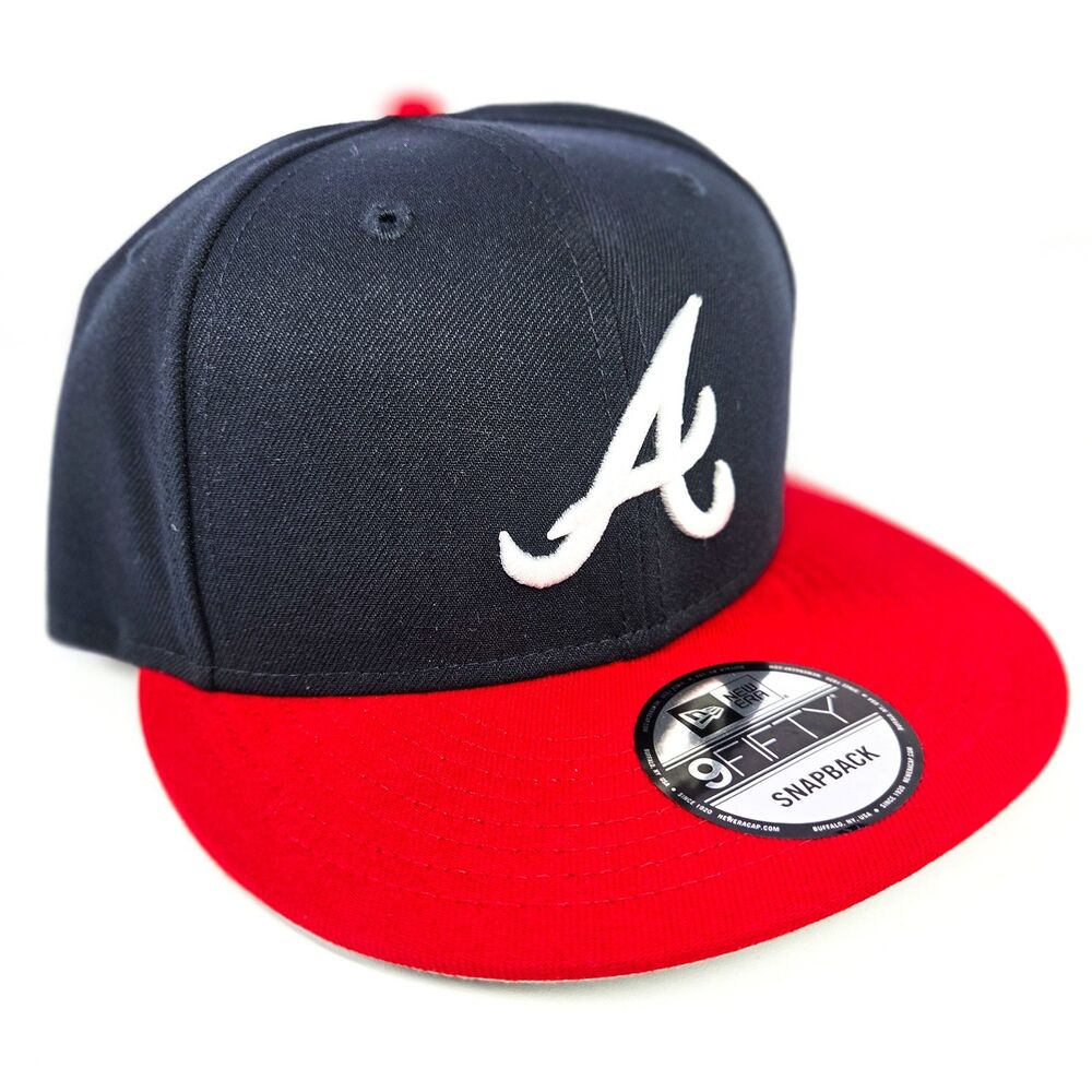 New Era 9FIFTY Atlanta Braves Snapback Hat Navy Red